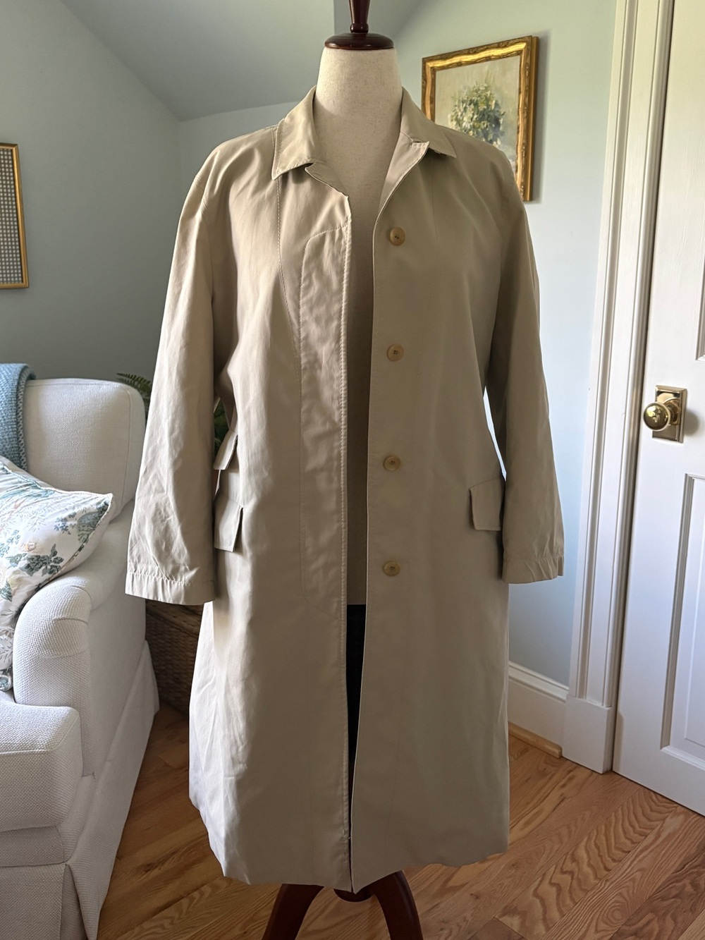Vintage Burberry Light Beige Trench Coat